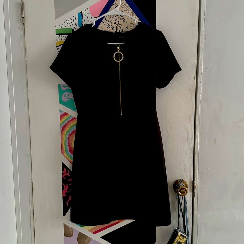 Dark green with gold accents Calvin Klein Dress